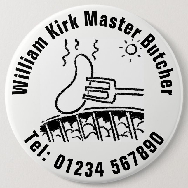 Macaron Rond 15,2 Cm Bouton Boucher maître (Devant)