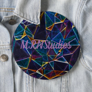 Macaron Rond 15,2 Cm Bouton Bulles cassées