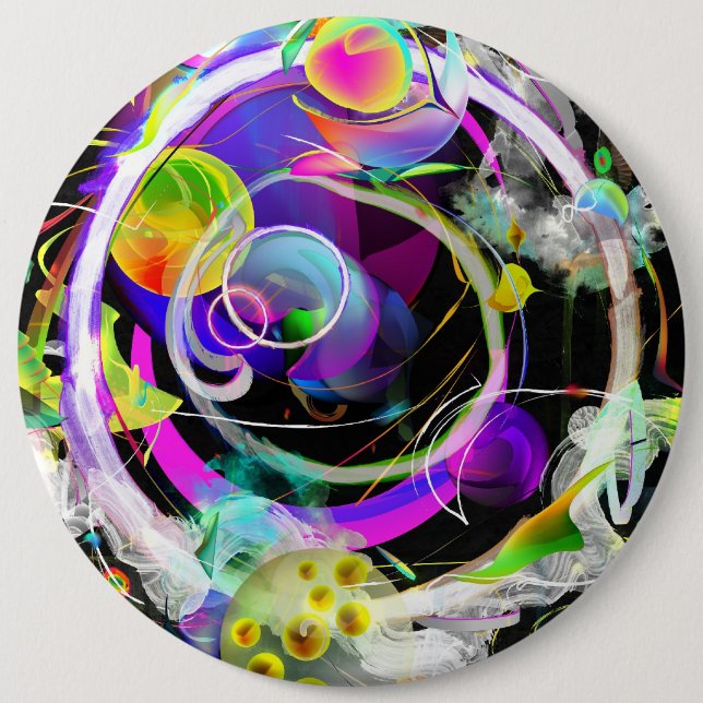 Macaron Rond 15,2 Cm Bouton cosmique de voyage (Devant)