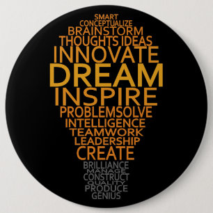 Macaron Rond 15,2 Cm Bouton d'ampoule lumineuse Inspirational