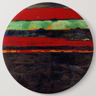 Macaron Rond 15,2 Cm Bouton d'art Abstrait "'Fire Fight"