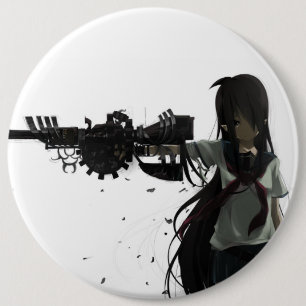 Macaron Rond 15,2 Cm Bouton de fille d'Anime