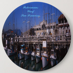 Macaron Rond 15,2 Cm Bouton de Fishermans Warf San Francisco