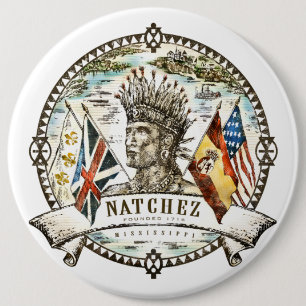 Macaron Rond 15,2 Cm Bouton de joint de ville de Natchez