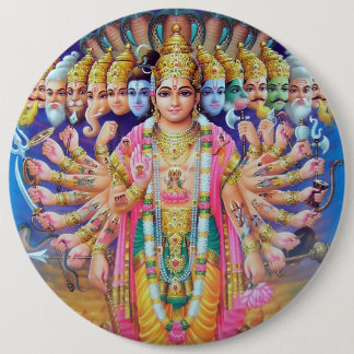 Macaron Rond 15,2 Cm Bouton de Krishna Vishvarupa