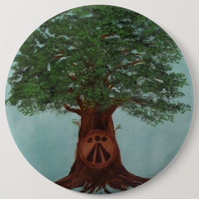 Macaron Rond 15,2 Cm bouton de logo d'oaklight (Devant)