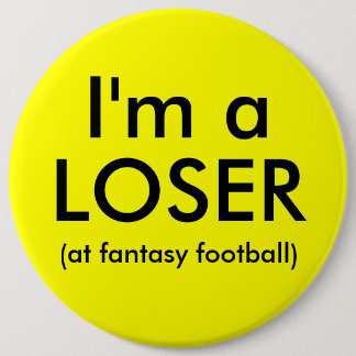 Macaron Rond 15,2 Cm Bouton de perdant du football d'imaginaire