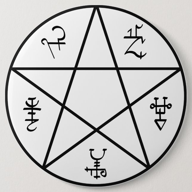 Macaron Rond 15,2 Cm Bouton de piège de démon (Devant)