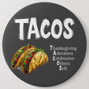 Macaron Rond 15,2 Cm Bouton de prière TACOS