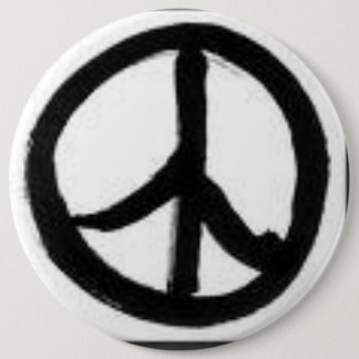 Macaron Rond 15,2 Cm Bouton de signe de paix