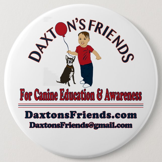 Macaron Rond 15,2 Cm Bouton des amis de Daxton officiel (Devant)