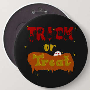 Macaron Rond 15,2 Cm Bouton d'Halloween de la boîte drôle de queue ou d