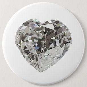 Macaron Rond 15,2 Cm Bouton Diamant Cœur