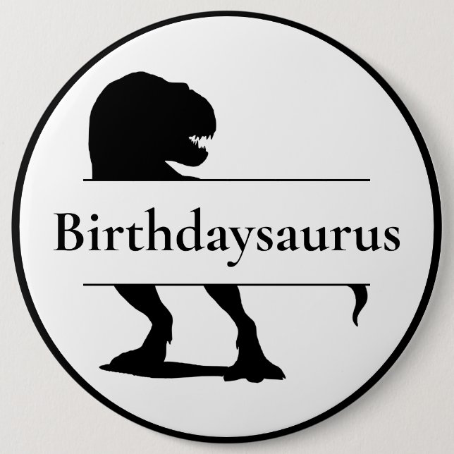 Macaron Rond 15,2 Cm Bouton Dinosaur T Rex Birthdaysauce (Devant)