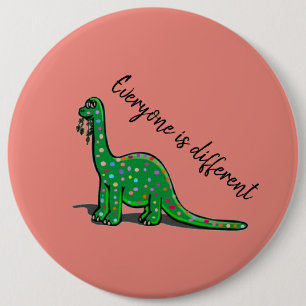 Macaron Rond 15,2 Cm Bouton Dinosaure mignon