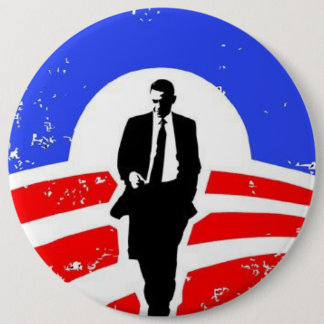 Macaron Rond 15,2 Cm Bouton d'Obama 2012