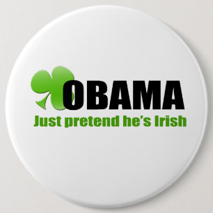 Macaron Rond 15,2 Cm Bouton d'Obama d'Irlandais
