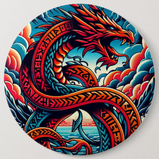 Macaron Rond 15,2 Cm Bouton Dragon