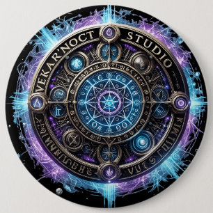 Macaron Rond 15,2 Cm Bouton du logo magique Arcane