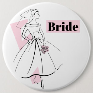 Macaron Rond 15,2 Cm Bouton Fashion Bride Pink Bride