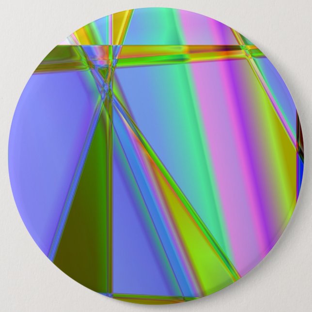 Macaron Rond 15,2 Cm Bouton Fractals (Devant)