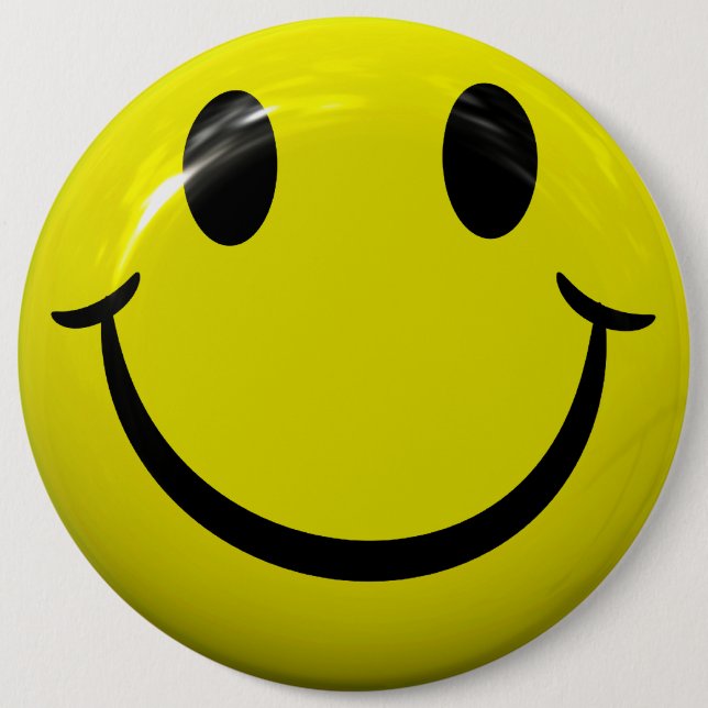 Macaron Rond 15,2 Cm Bouton Grand Visage (Devant)