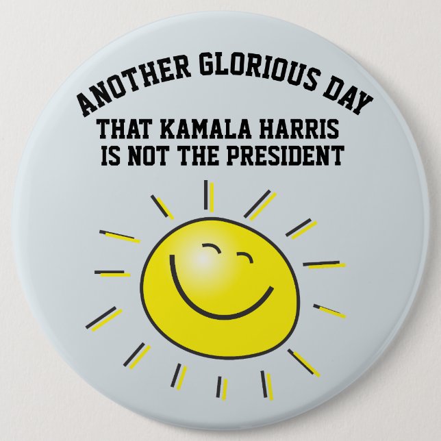 Macaron Rond 15,2 Cm Bouton MAGA PATRIOT FUNNY ANTI-KAMALA BIG (Devant)