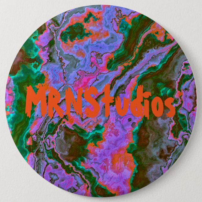 Macaron Rond 15,2 Cm Bouton Marbre aigre (Devant)