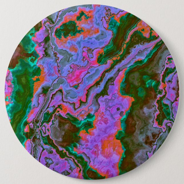 Macaron Rond 15,2 Cm Bouton Marbre aigre (Devant)