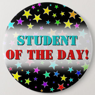 Macaron Rond 15,2 Cm Bouton Motif des étoiles colorées et amusantes