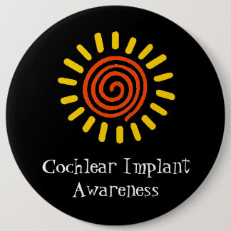 Macaron Rond 15,2 Cm Bouton noir de conscience