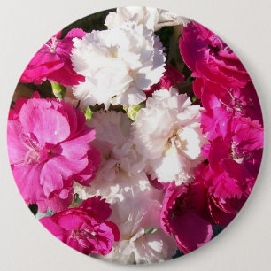 Macaron Rond 15,2 Cm Bouton ou insigne d'oeillets