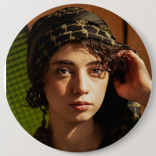 Macaron Rond 15,2 Cm Bouton photo personnalisé grand format