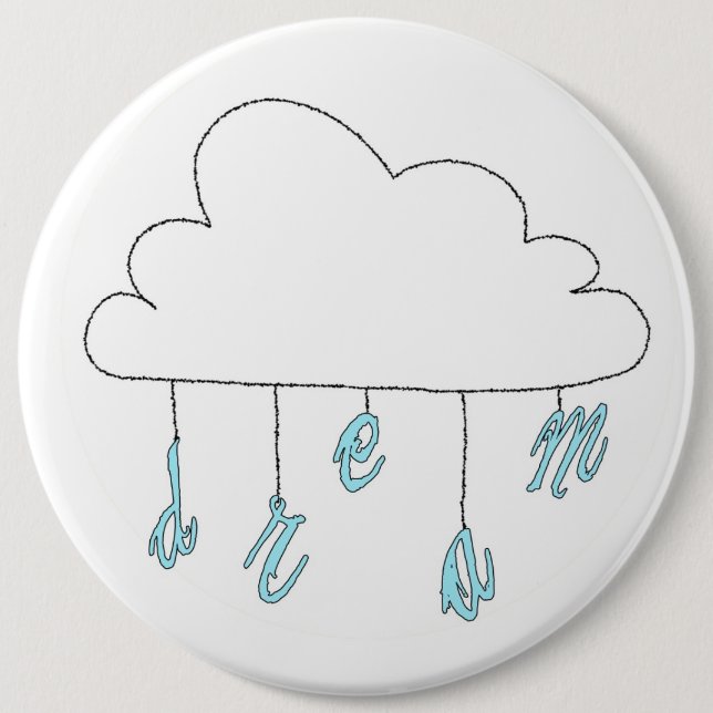 Macaron Rond 15,2 Cm Bouton rêveur de nuage (Devant)