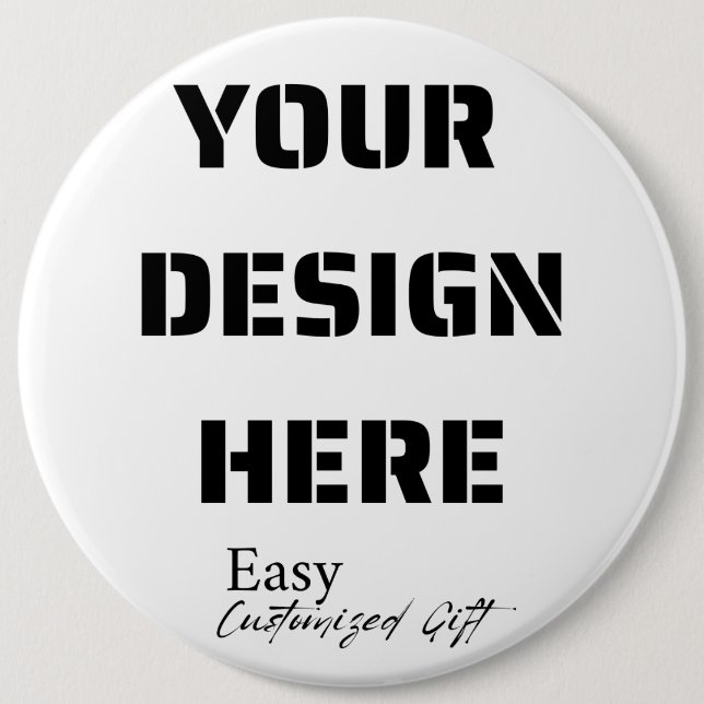 Macaron Rond 15,2 Cm Bouton rond extra-large broché 6 pouces (Devant)