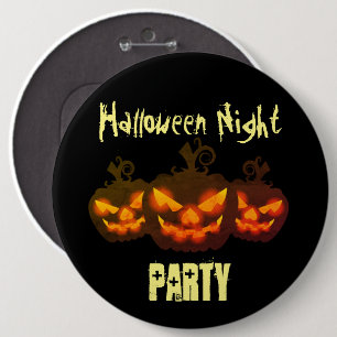 Macaron Rond 15,2 Cm Bouton rond Halloween mal Citrouilles heureux