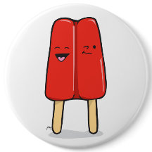 Bouton rond - Popsicles rouges