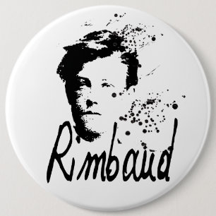 Macaron Rond 15,2 Cm Bouton rond portrait RIMBAUD