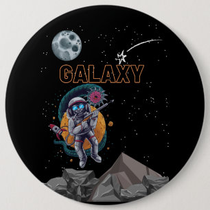 Macaron Rond 15,2 Cm Bouton singe GALAXIE