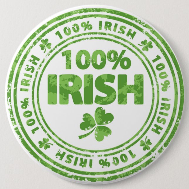 Macaron Rond 15,2 Cm Bouton/trèfles du jour de St Patrick (Devant)