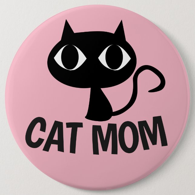 Macaron Rond 15,2 Cm Boutons CAT MOM (Devant)