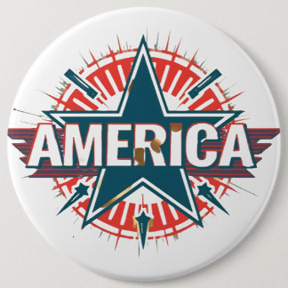 Macaron Rond 15,2 Cm Boutons du bouton AMERICA