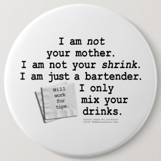 Macaron Rond 15,2 Cm Boutons, goupilles - non votre rétrécissement