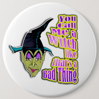 Macaron Rond 15,2 Cm Boutons, goupilles - sorcière de Halloween