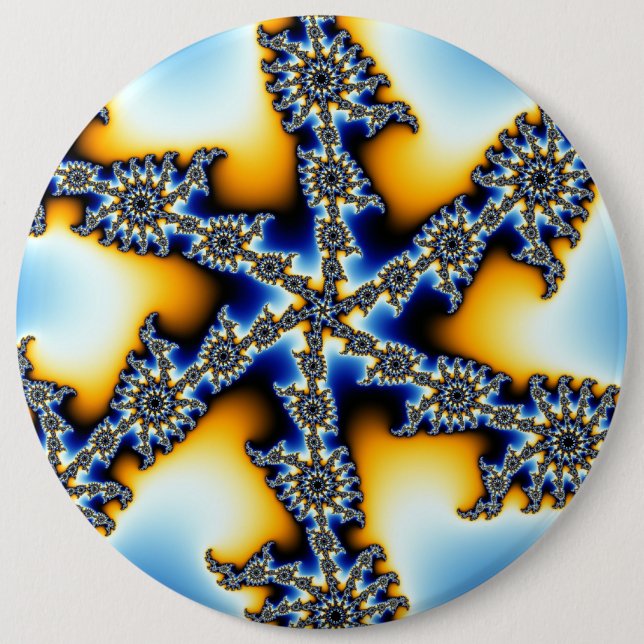 Macaron Rond 15,2 Cm Boutons stellaires de flocon de neige (Devant)