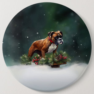 Macaron Rond 15,2 Cm Boxe neige de Noël hiver