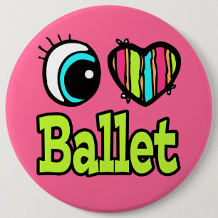 Macaron Rond 15,2 Cm Bright Eye Heart I Love Ballet