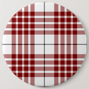 Macaron Rond 15,2 Cm Buchanan tartan rouge blanc plaid