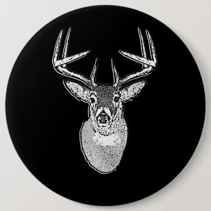Macaron Rond 15,2 Cm Buck White Tail Deer classique