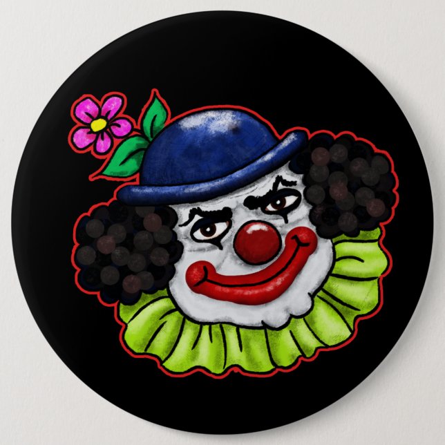 Macaron Rond 15,2 Cm Bulle le clown Déplaisant | Halloween Fun (Devant)